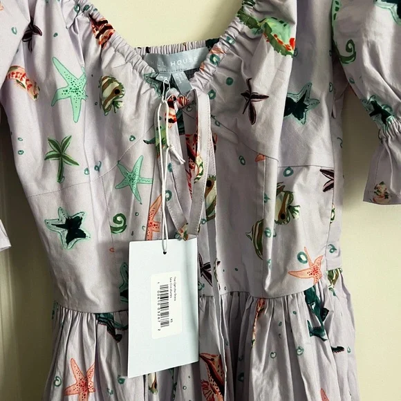 NWT Hill House Ophelia Sea Creatures Dress - Picture 5 of 9